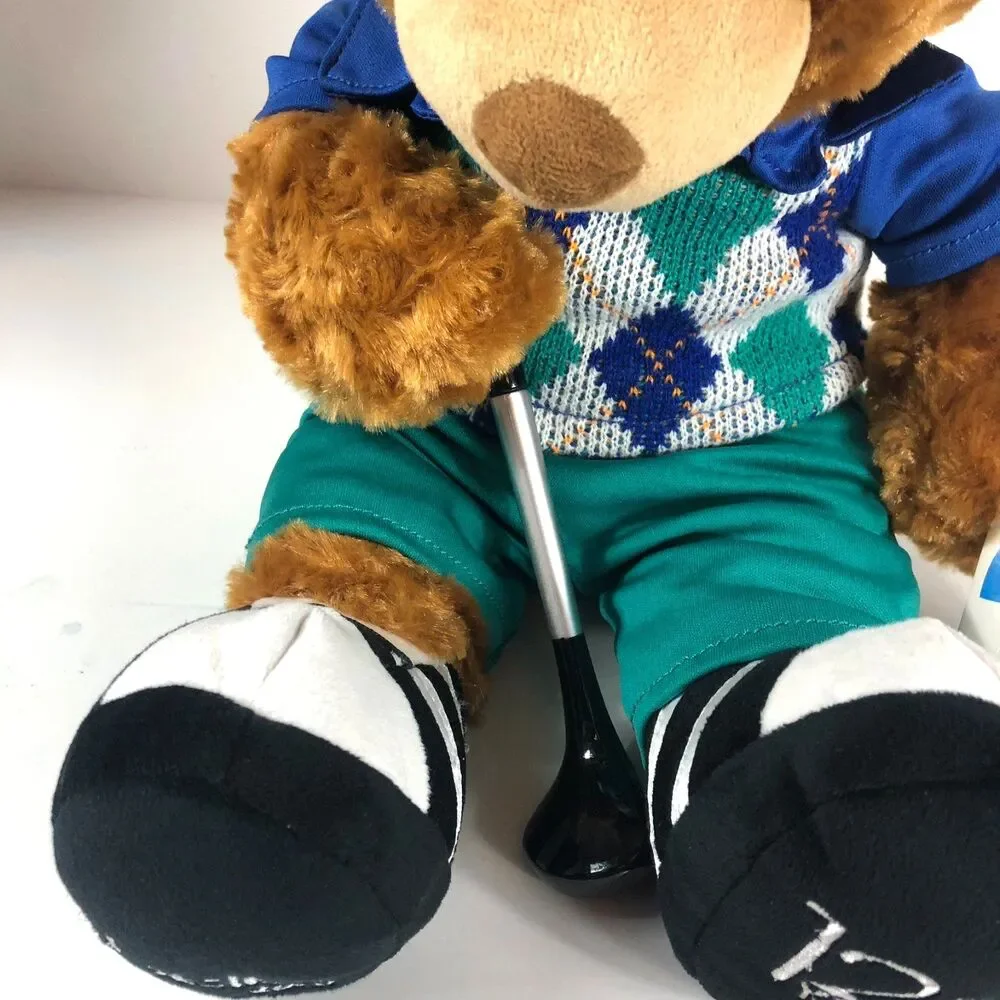 Belk 125th Anniversary Golfing Teddy Bear Plush Toy NWT Belkie 2013 16 Inch